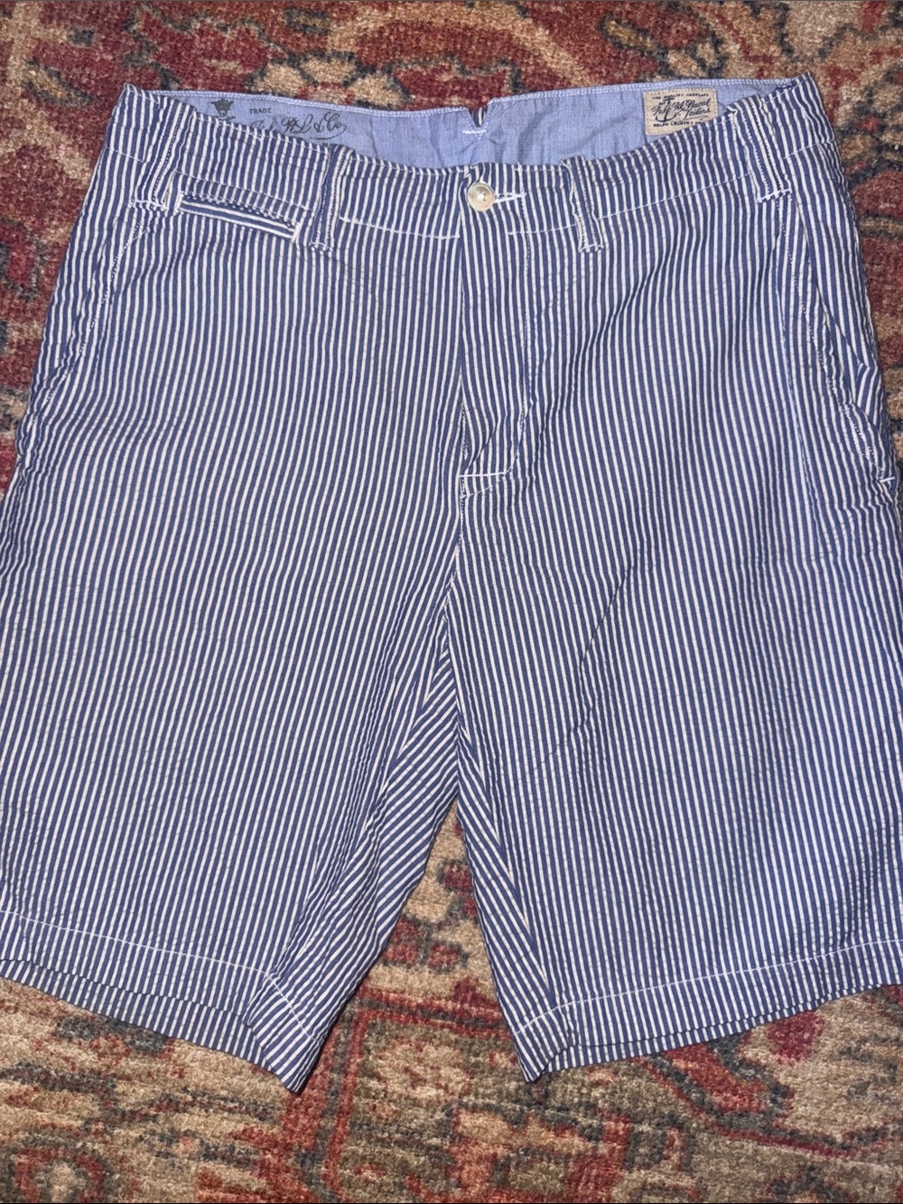 Polo by Ralph Lauren Blue and White Striped Men’s Shorts